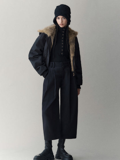 AnnoMundi Twilight Rhythm Winter Eco Fur Short Utility Jacket