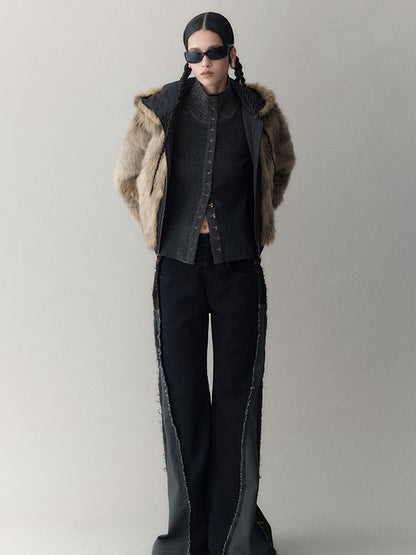 AnnoMundi Twilight Rhythm Winter Eco Fur Short Utility Jacket