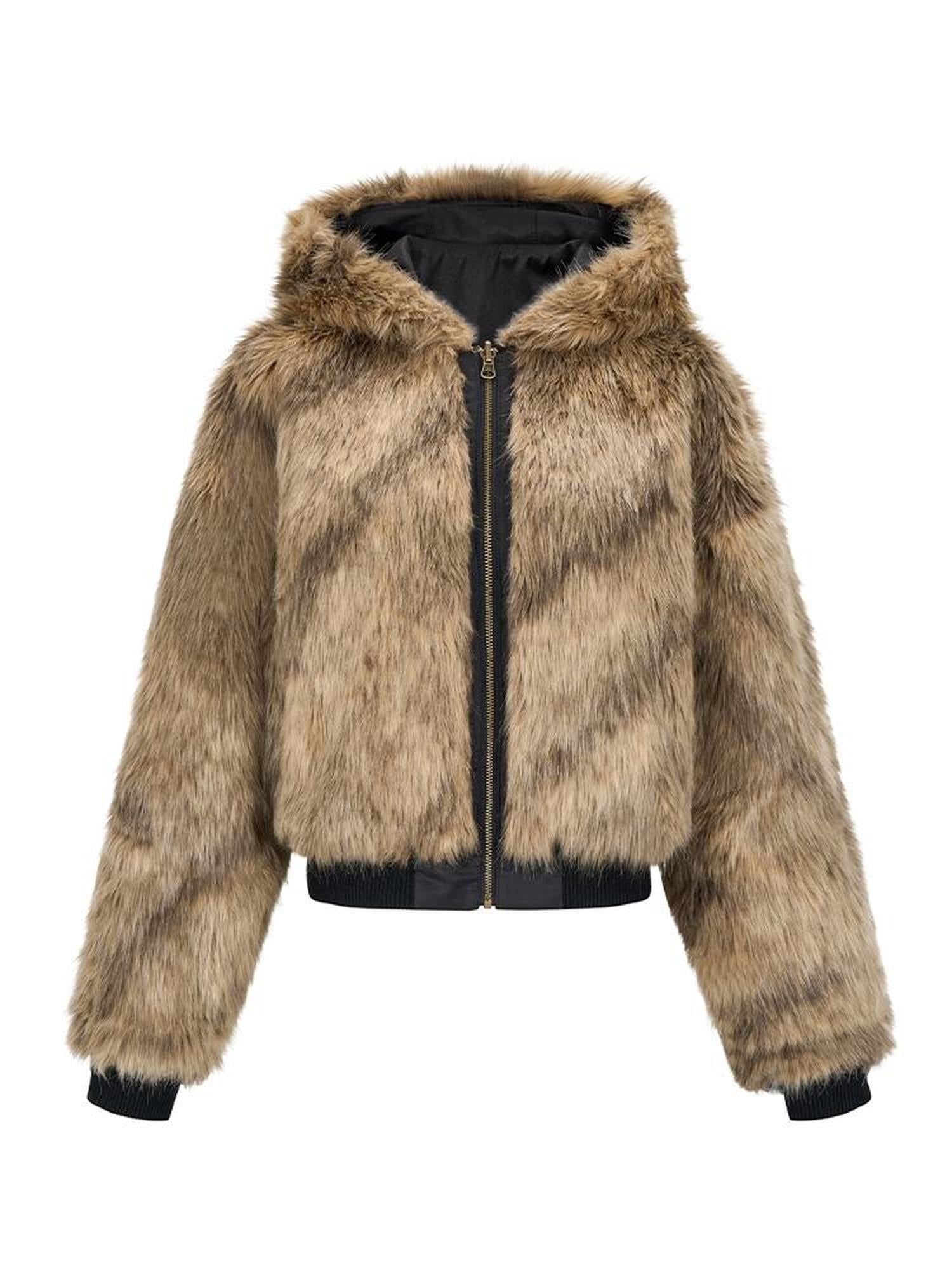 AnnoMundi Twilight Rhythm Winter Eco Fur Short Utility Jacket