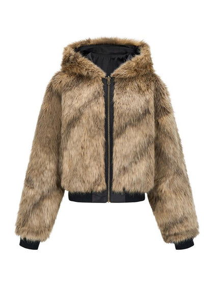 AnnoMundi Twilight Rhythm Winter Eco Fur Short Utility Jacket