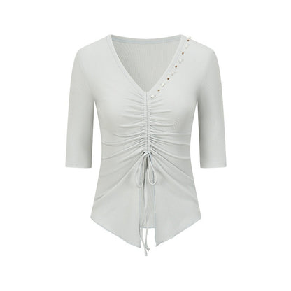 AnnoMundi_Two_Tone_Beaded_Ruched_Drawstring_Slim_Women&