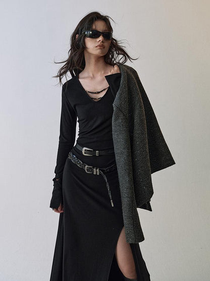 AnnoMundi V-Neck Beaded Knit Dress