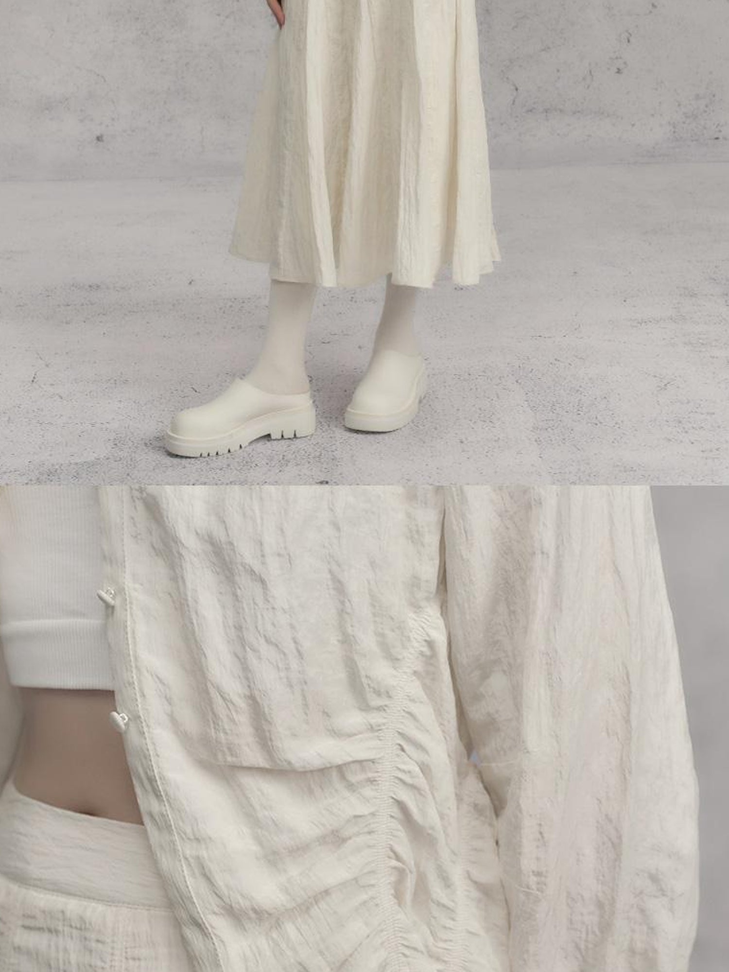 AnnoMundi V-Neck Ruffle Trim Blouse &amp; Floral Skirt Set