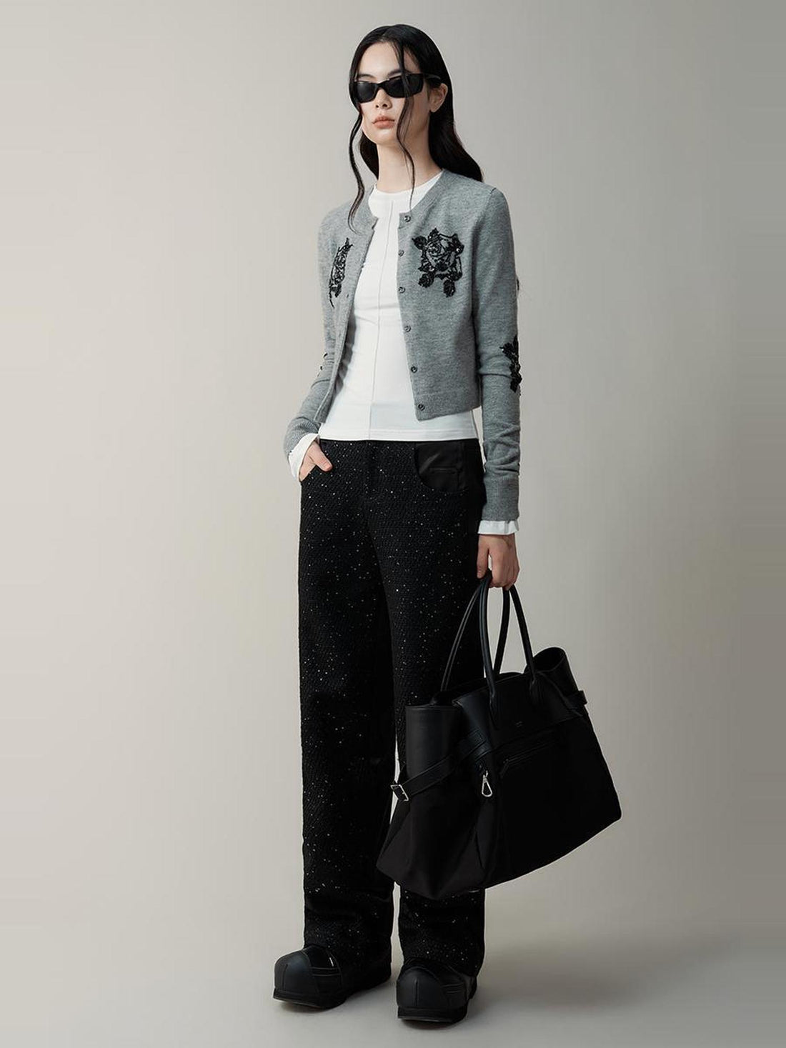 AnnoMundi Vintage Beaded Embroidery Knit Cardigan