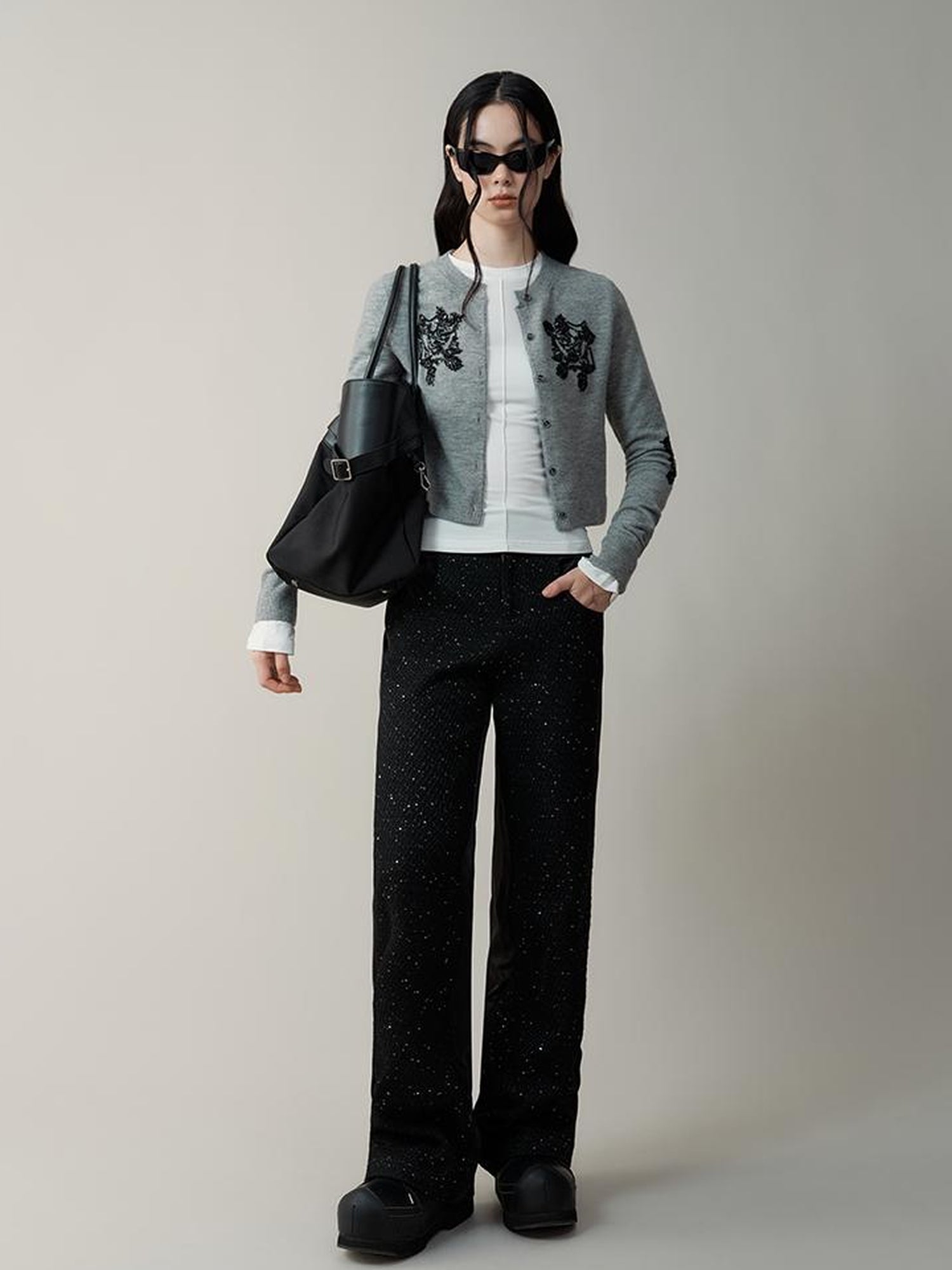 AnnoMundi Vintage Beaded Embroidery Knit Cardigan
