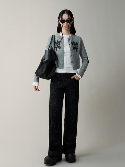 AnnoMundi Vintage Beaded Embroidery Knit Cardigan