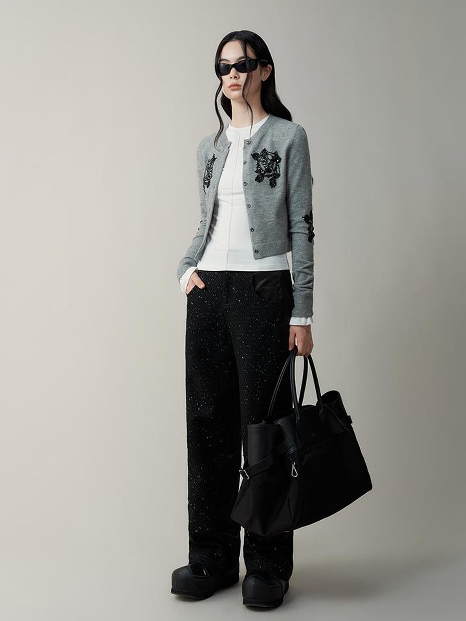 AnnoMundi Vintage Beaded Embroidery Knit Cardigan