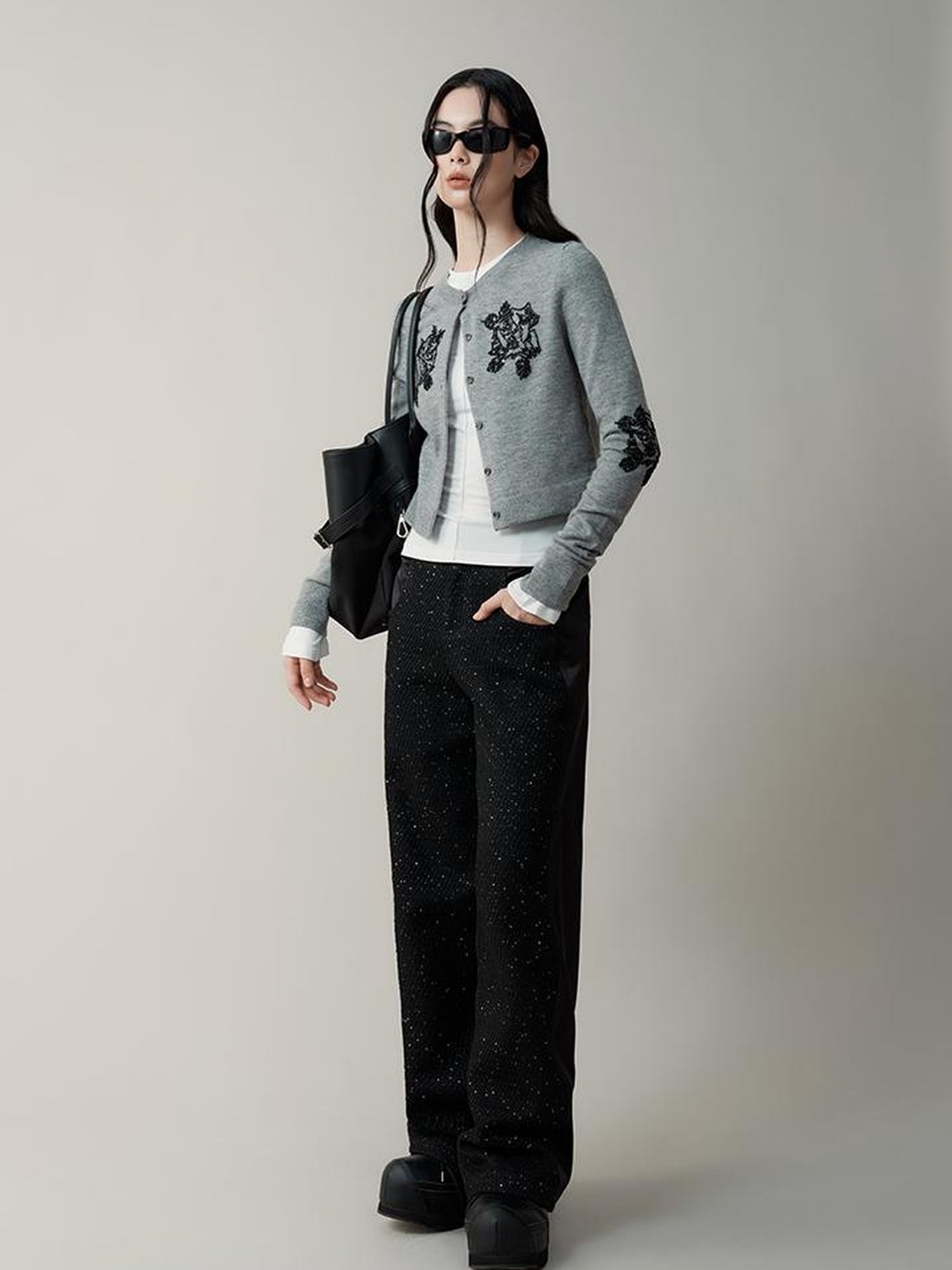 AnnoMundi Vintage Beaded Embroidery Knit Cardigan