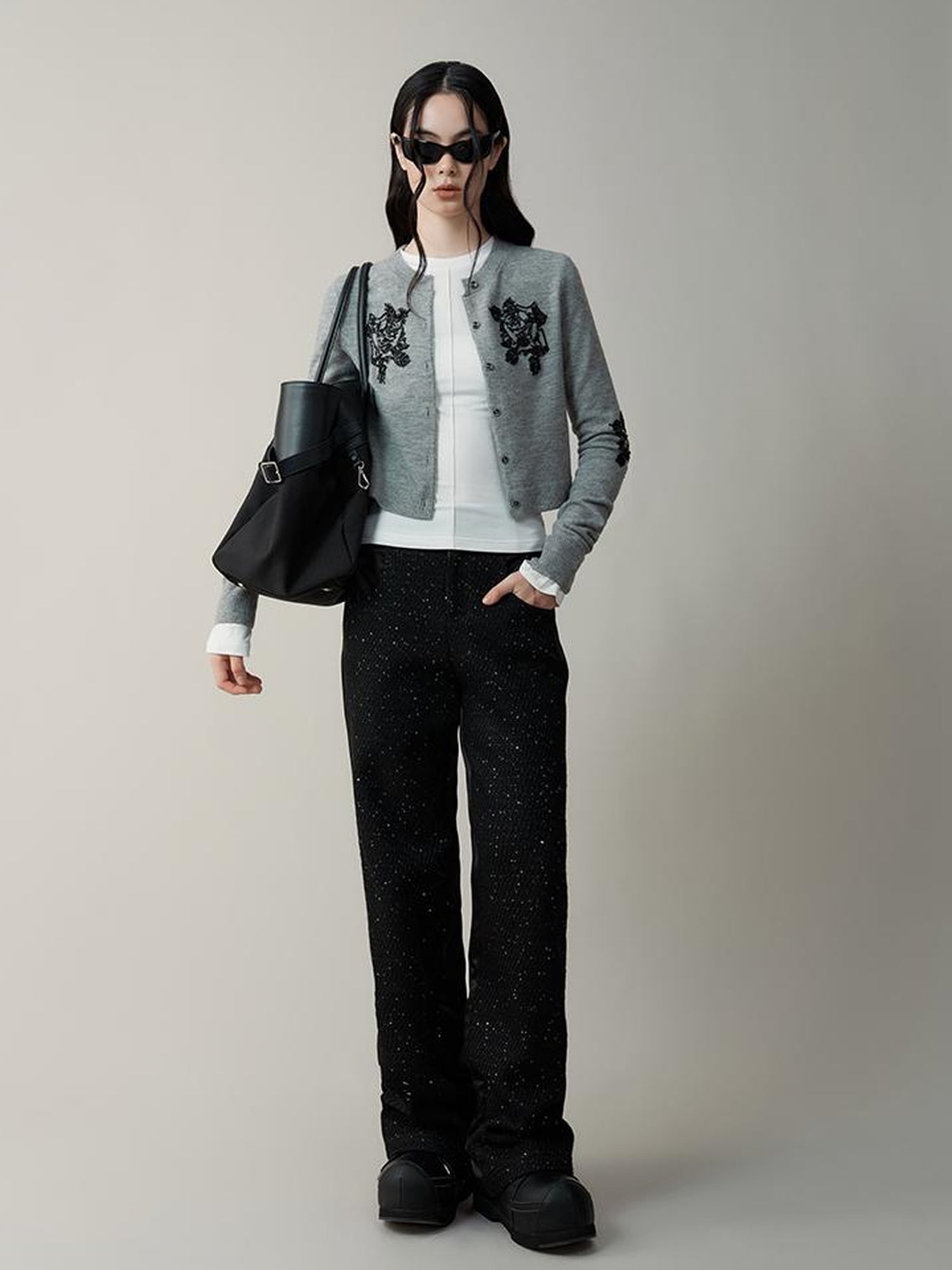 AnnoMundi Vintage Beaded Embroidery Knit Cardigan
