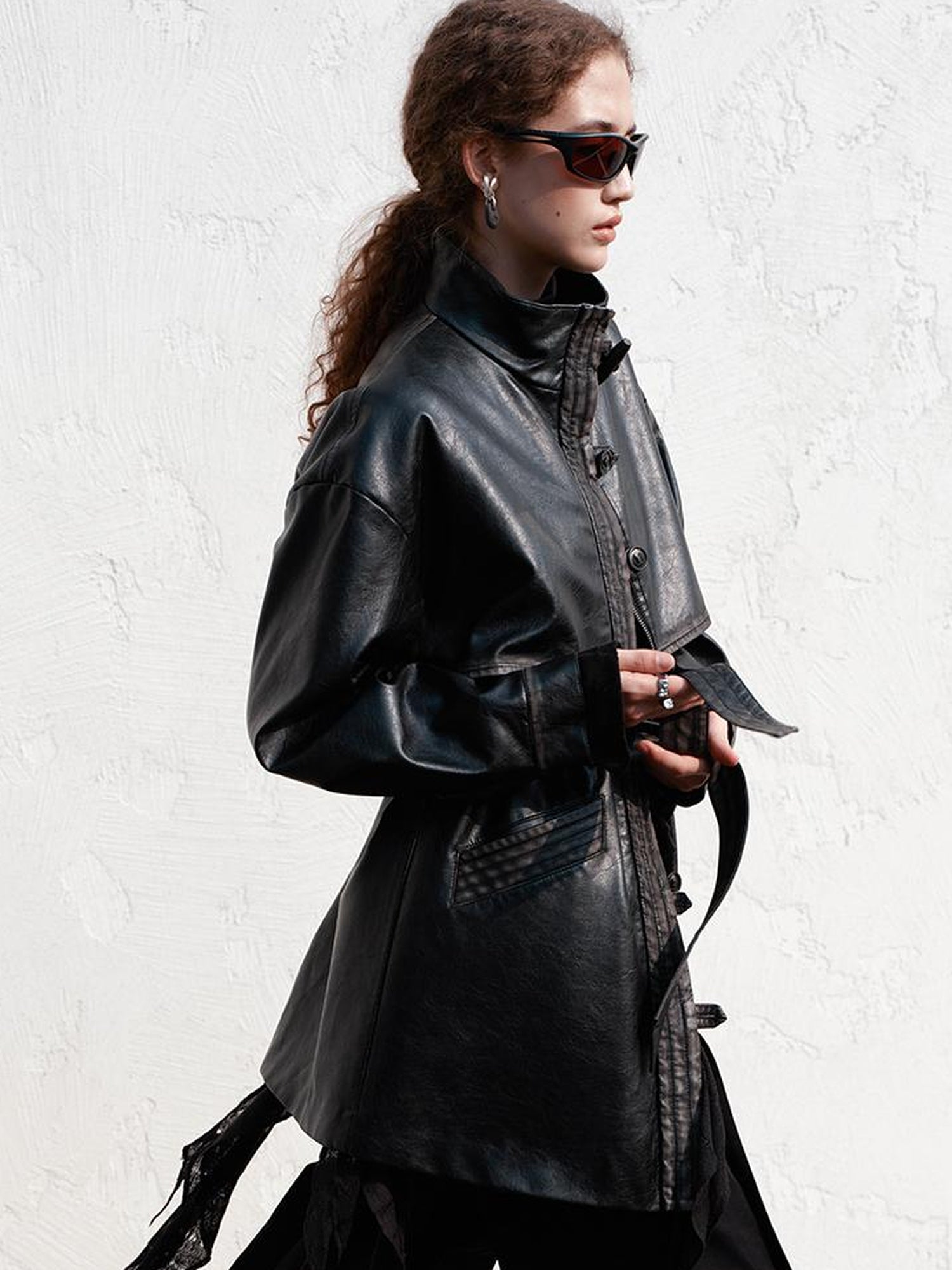 AnnoMundi Vintage Cracked Patina Trench Coat