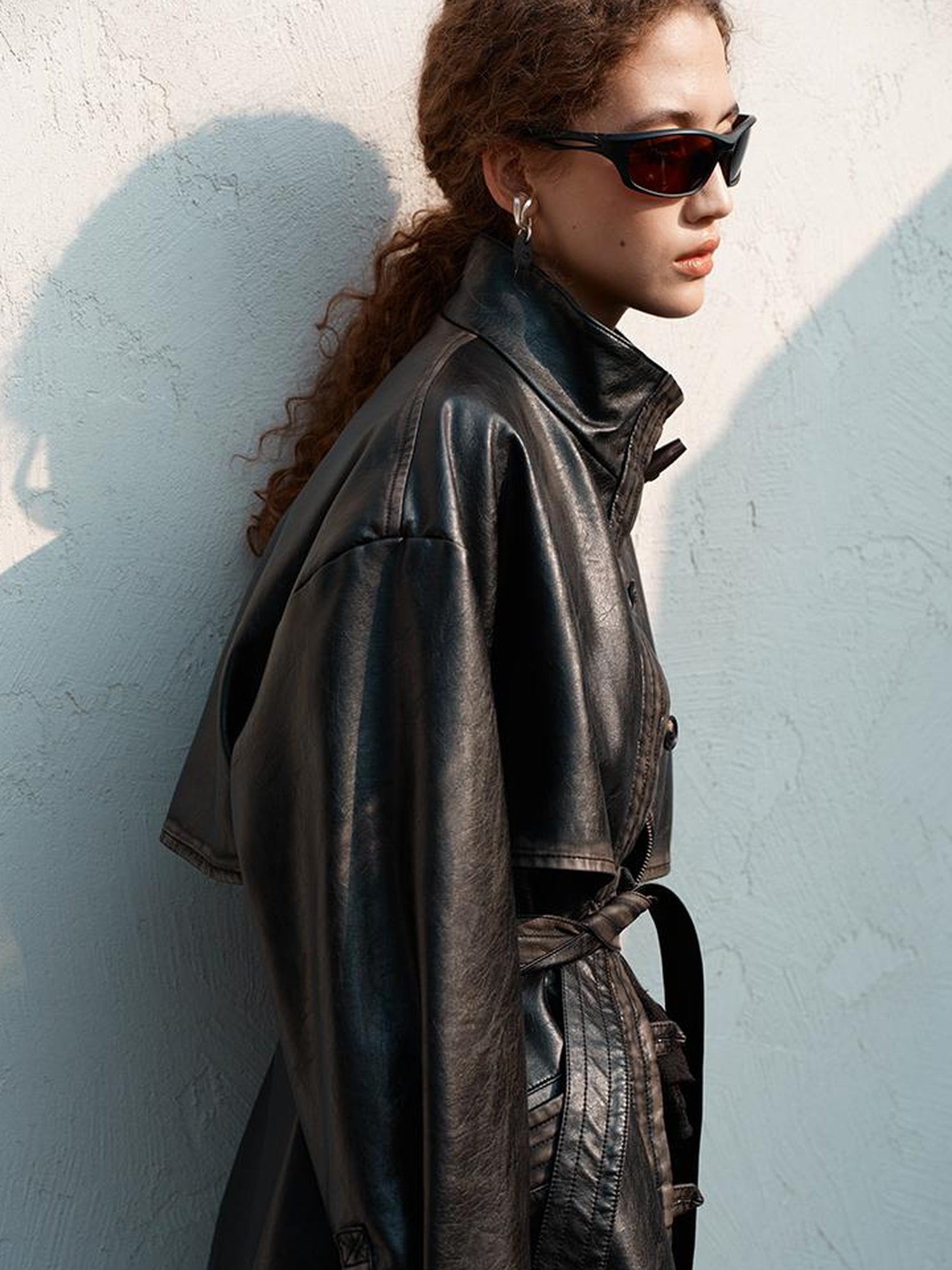AnnoMundi Vintage Cracked Patina Trench Coat