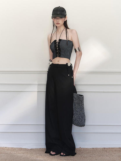 AnnoMundi Vintage Crisscross Halter Top