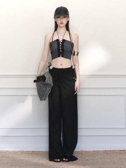 AnnoMundi Vintage Crisscross Halter Top