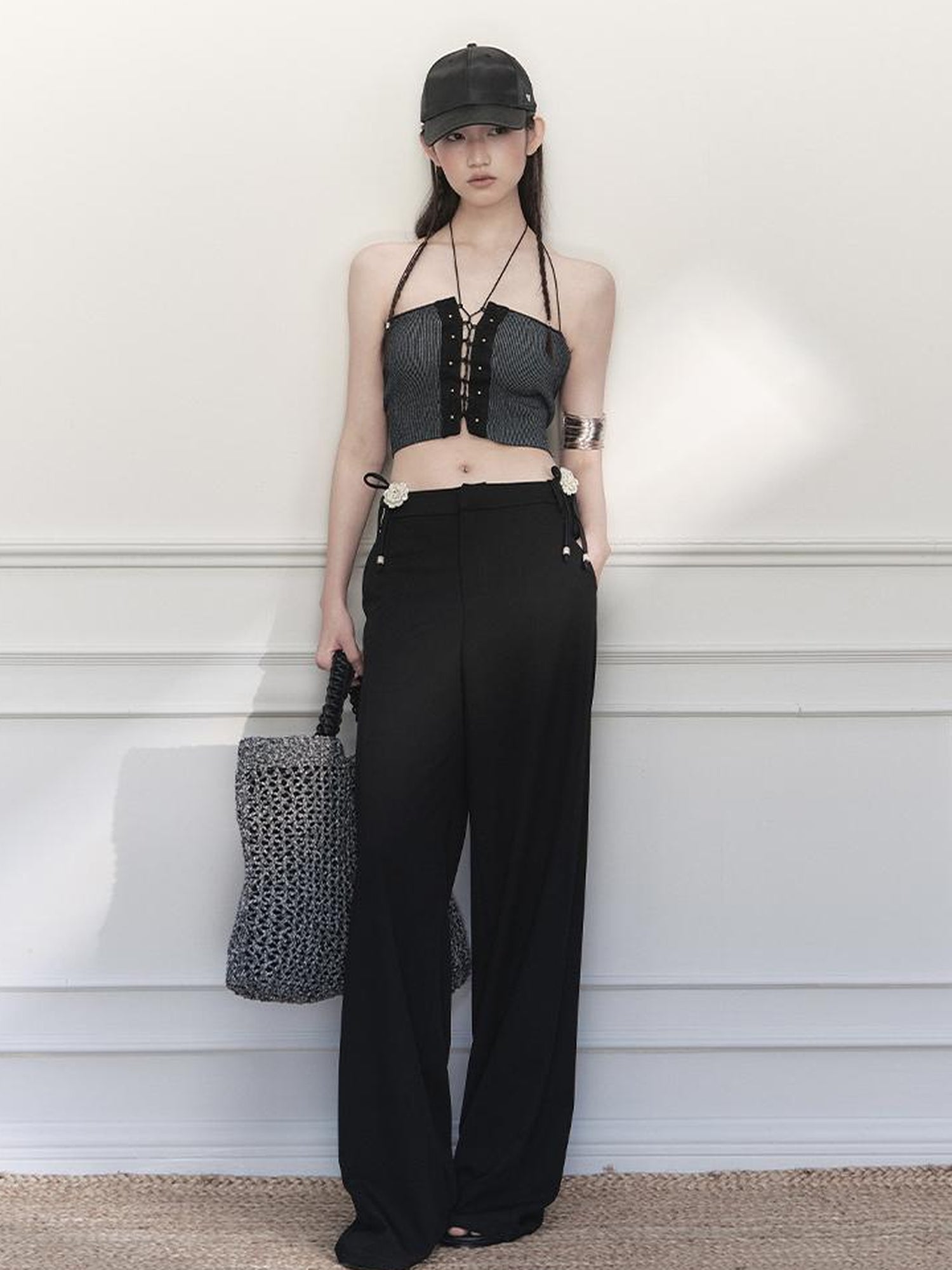 AnnoMundi Vintage Crisscross Halter Top