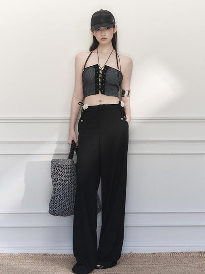 AnnoMundi Vintage Crisscross Halter Top