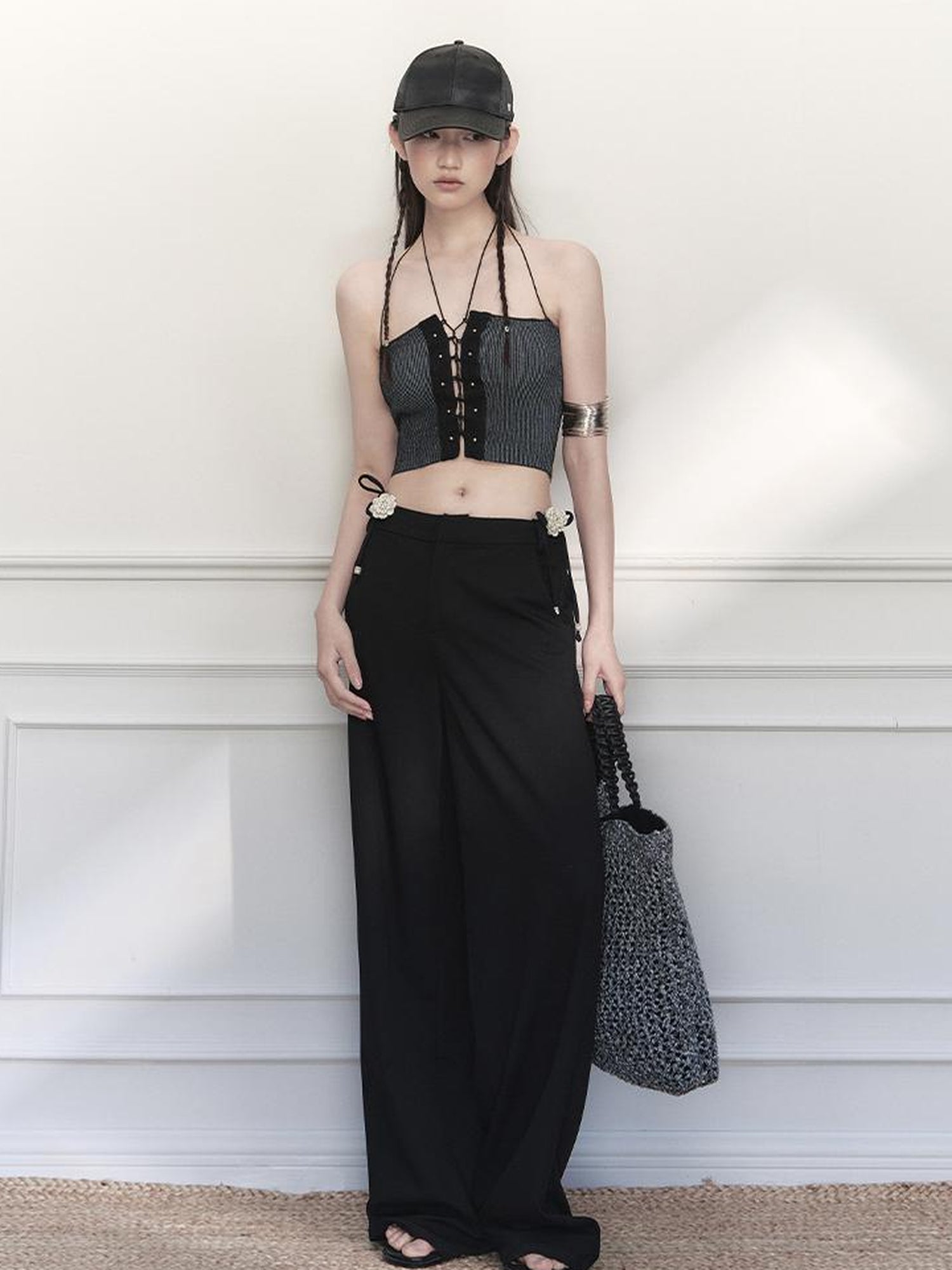 AnnoMundi Vintage Crisscross Halter Top