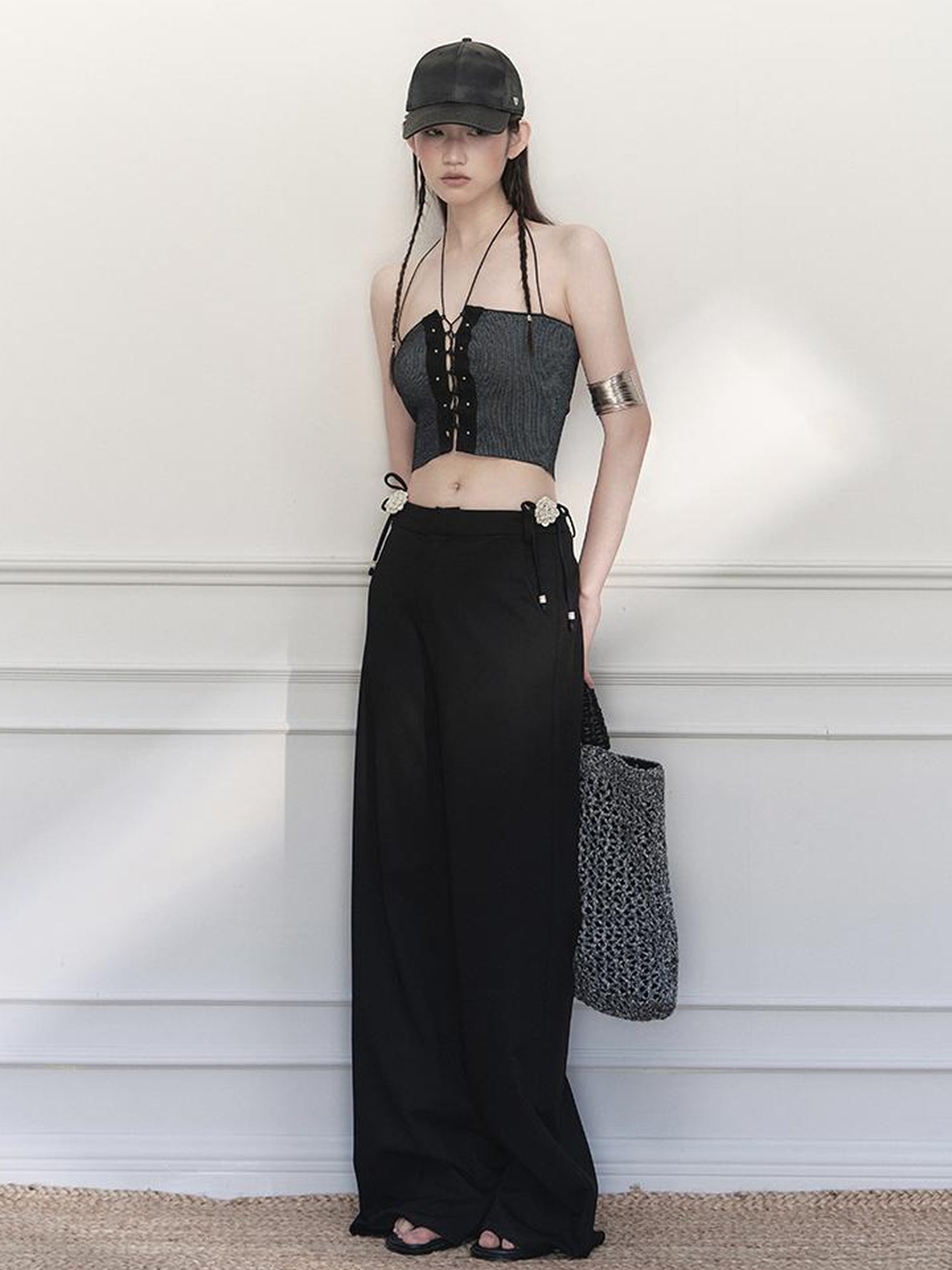 AnnoMundi Vintage Crisscross Halter Top