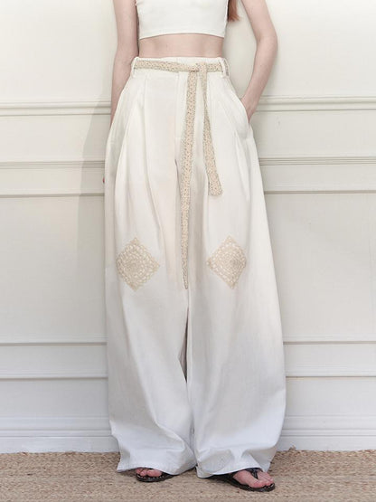 AnnoMundi Vintage Crochet Wide Leg Pants