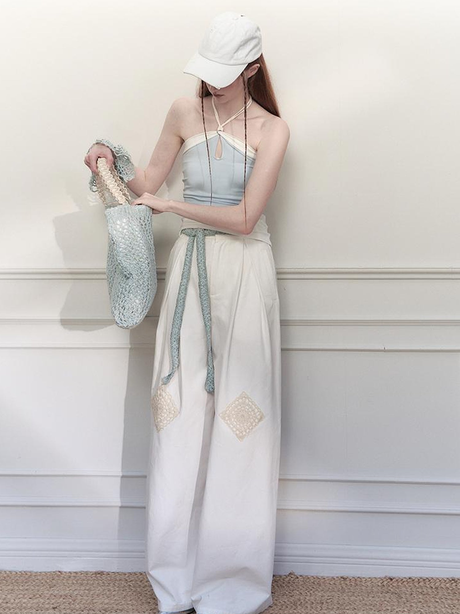 AnnoMundi Vintage Crochet Wide Leg Pants