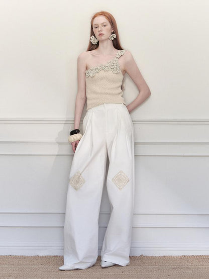 AnnoMundi Vintage Crochet Wide Leg Pants