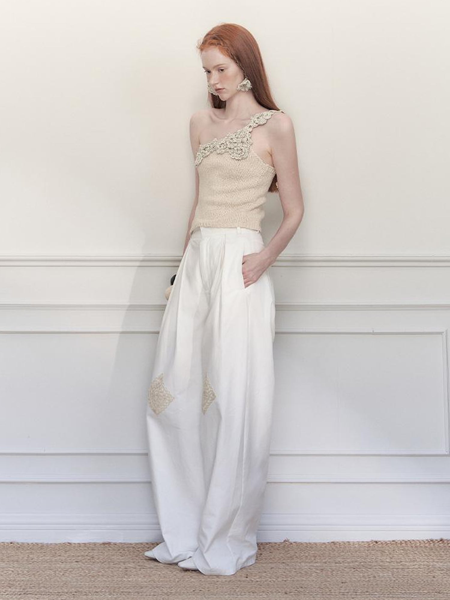 AnnoMundi Vintage Crochet Wide Leg Pants