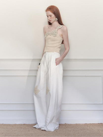 AnnoMundi Vintage Crochet Wide Leg Pants