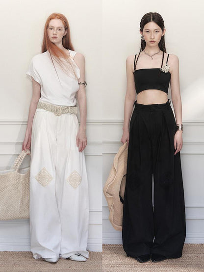 AnnoMundi Vintage Crochet Wide Leg Pants