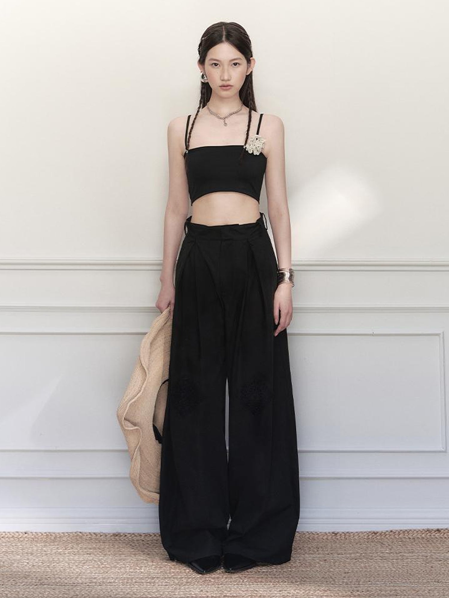 AnnoMundi Vintage Crochet Wide Leg Pants