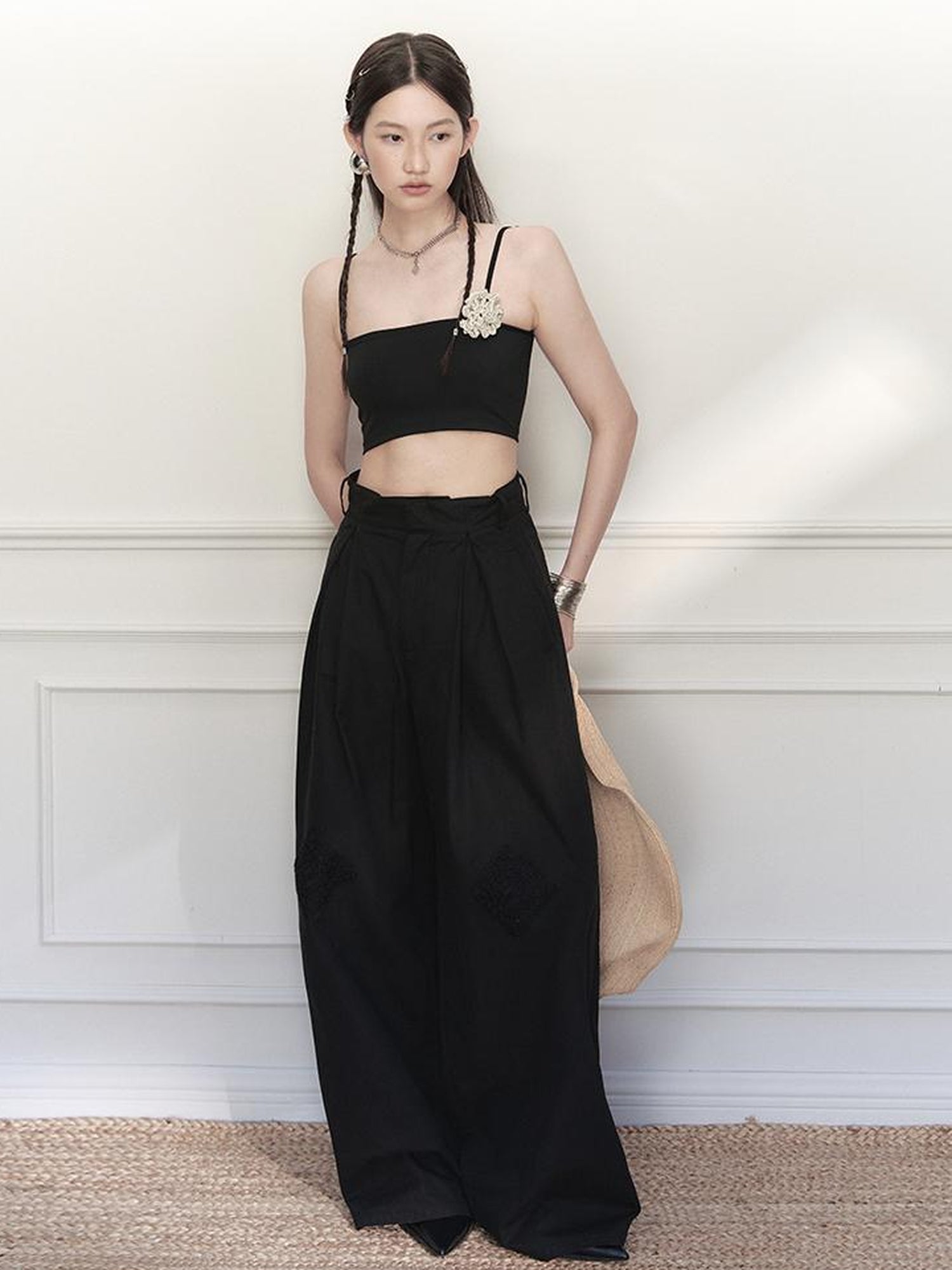 AnnoMundi Vintage Crochet Wide Leg Pants