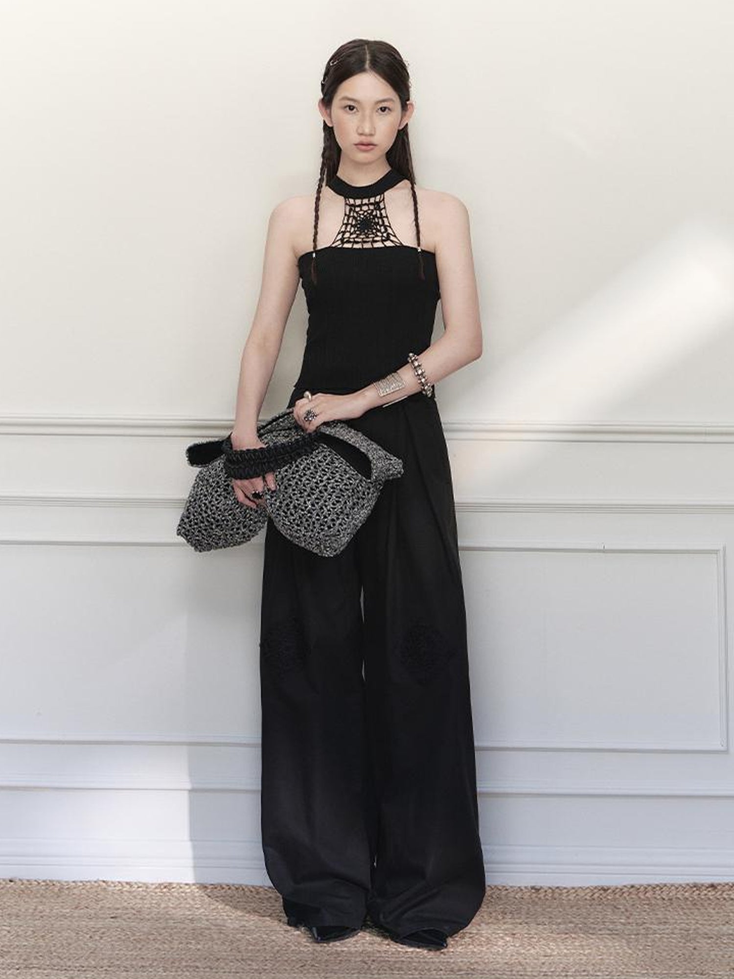 AnnoMundi Vintage Crochet Wide Leg Pants