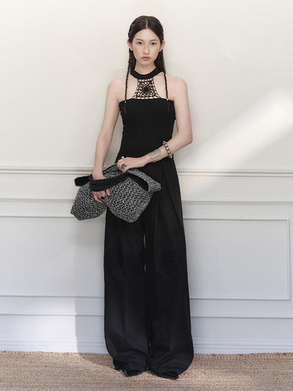 AnnoMundi Vintage Crochet Wide Leg Pants