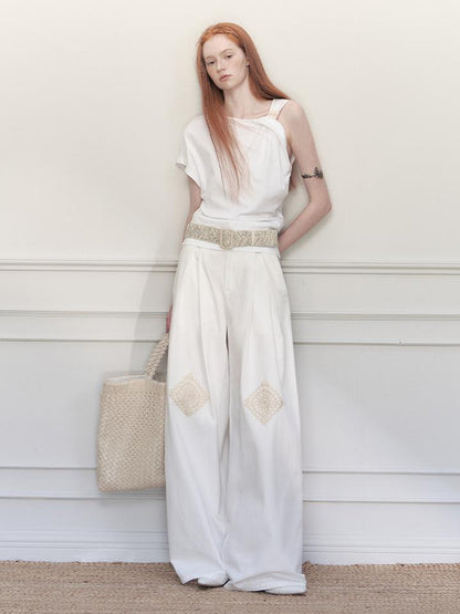 AnnoMundi Vintage Crochet Wide Leg Pants