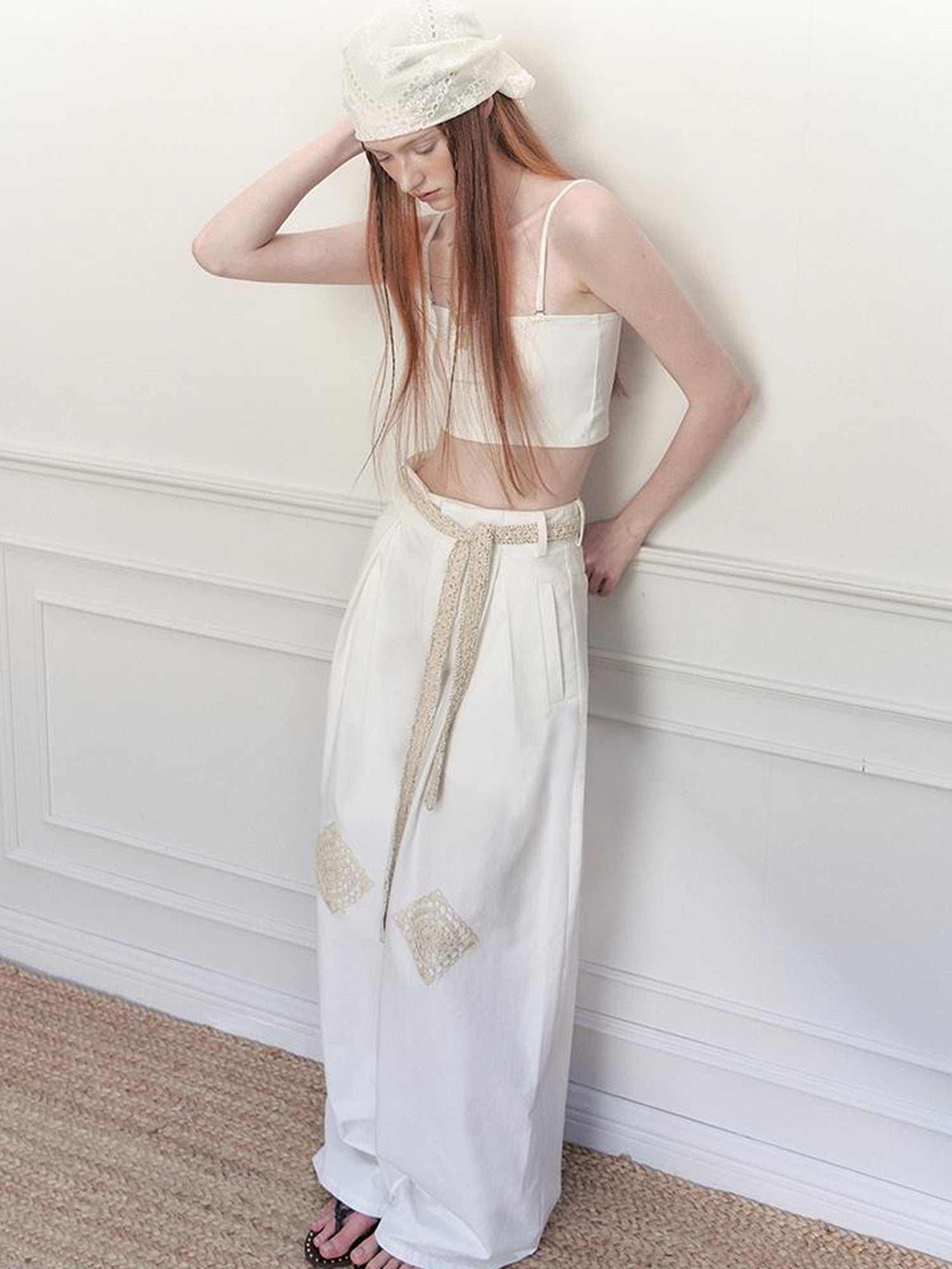 AnnoMundi Vintage Crochet Wide Leg Pants