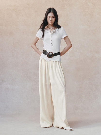 AnnoMundi Vintage Embroidered Half Placket Slim Women&