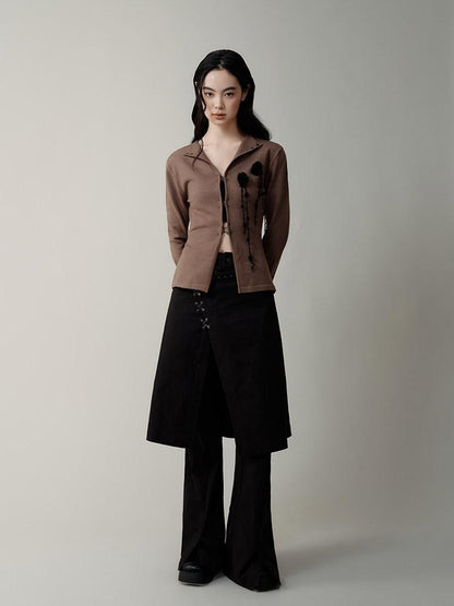 AnnoMundi Vintage Lapel Hook Closure Slim Women&