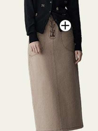 AnnoMundi Vintage Noir Bow Knit Cardigan V Neck Long Sleeve Open Front Draped Tassel