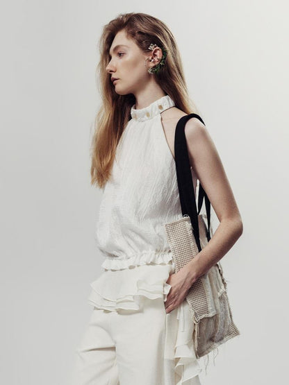 AnnoMundi Vintage Patchwork Canvas Crossbody Bag