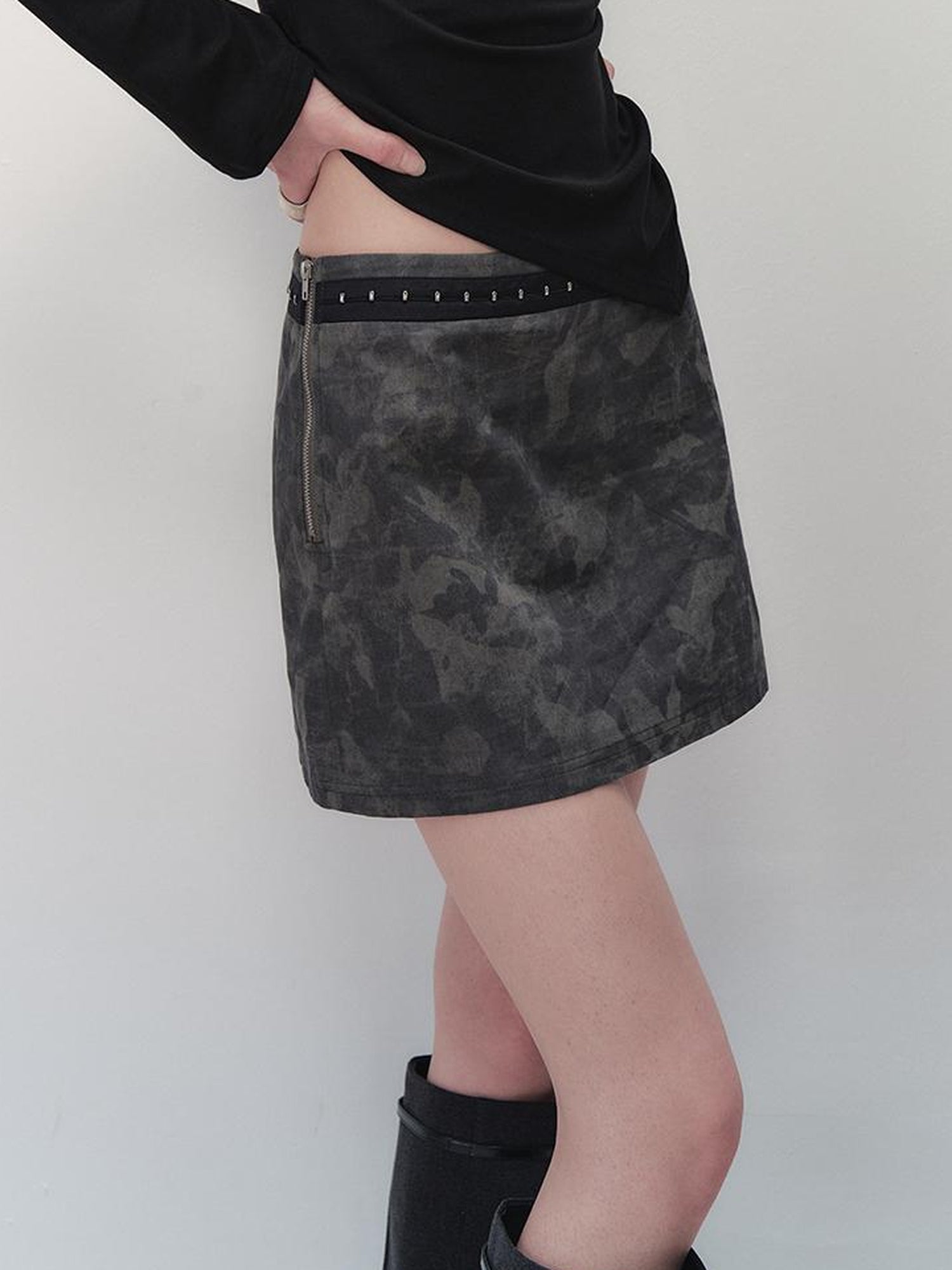 AnnoMundi Vintage Print Utility Shirt Skirt Set