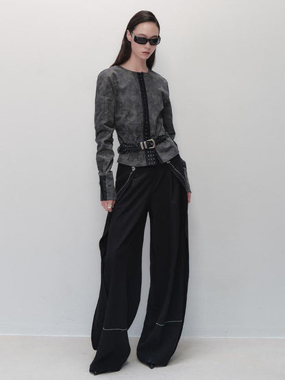 AnnoMundi Vintage Print Utility Shirt Skirt Set