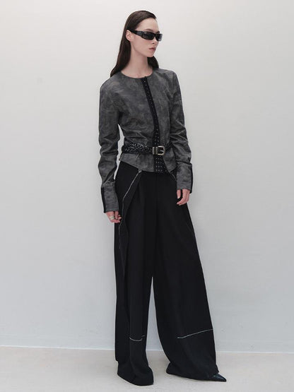 AnnoMundi Vintage Print Utility Shirt Skirt Set