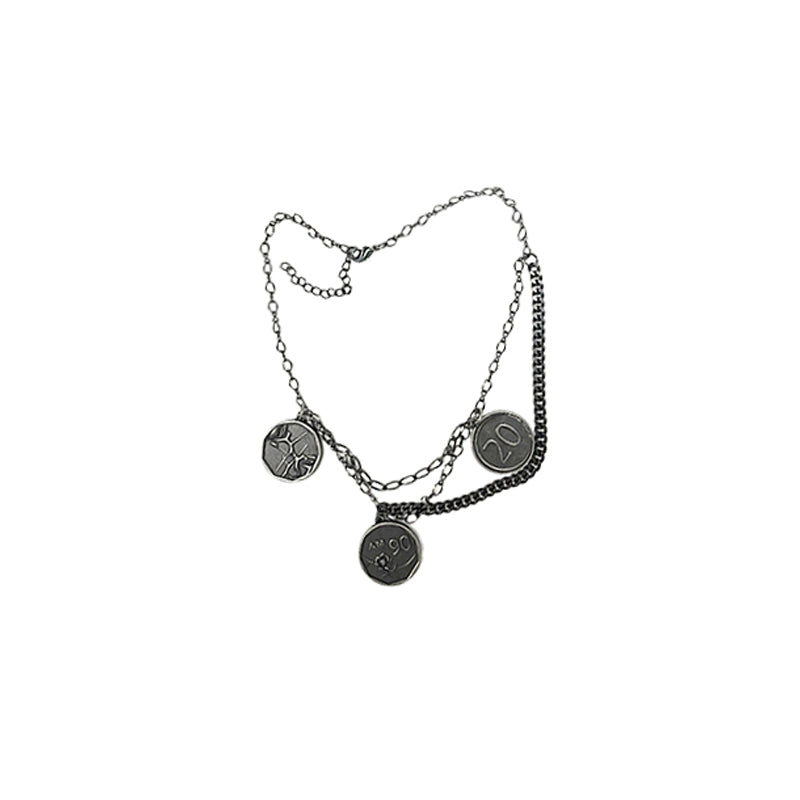 AnnoMundi_Vintage_Rose_Coin_Asymmetrical_Metal_Necklace_Waist_Chain_MISSTT
