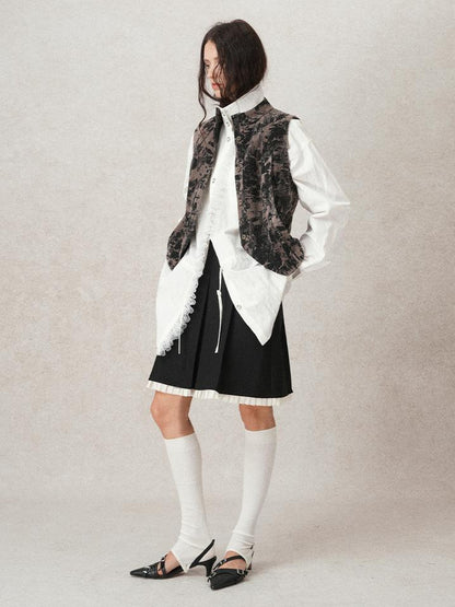 AnnoMundi Vintage Shadow Bloom Velvet Vest