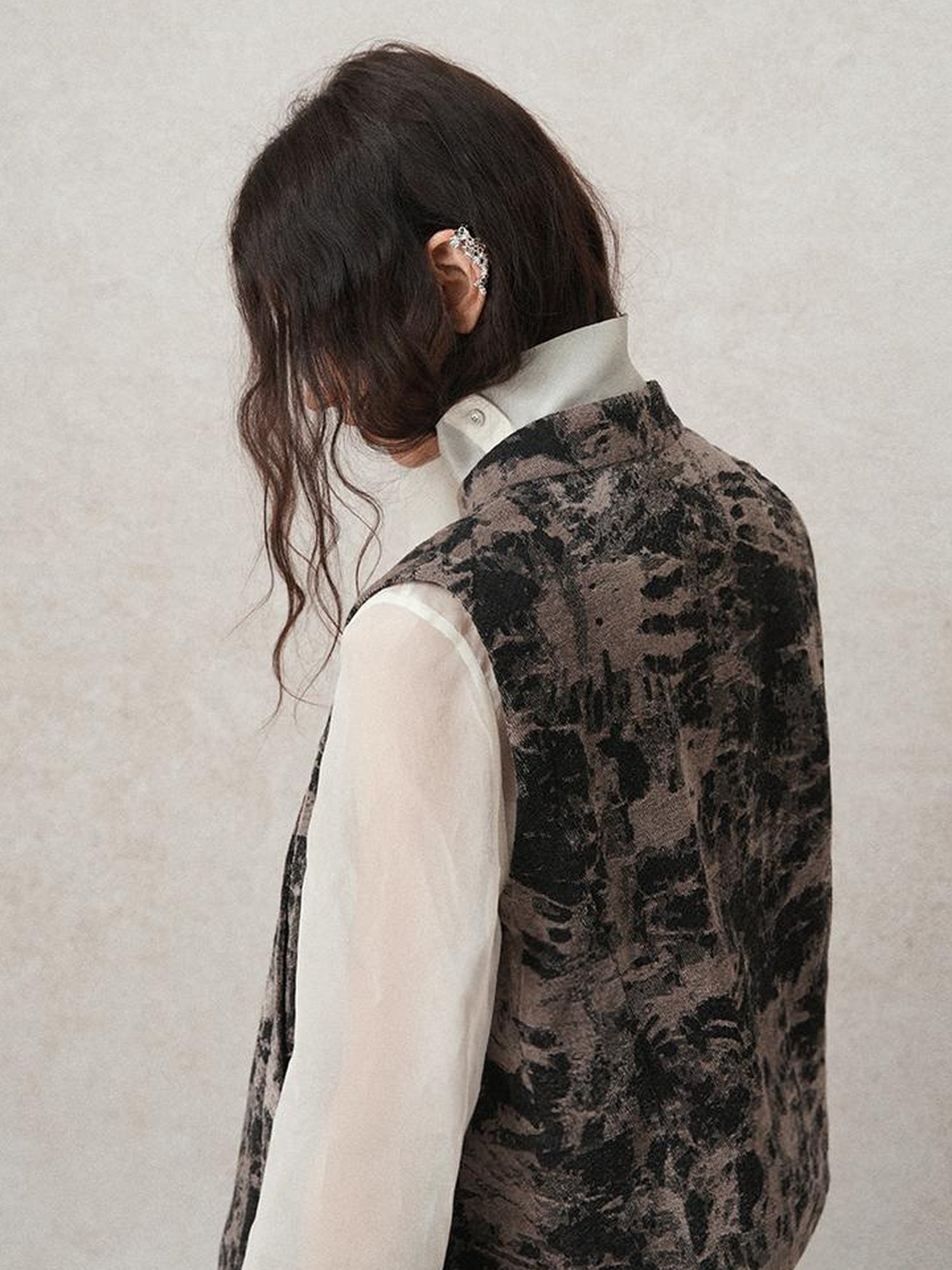 AnnoMundi Vintage Shadow Bloom Velvet Vest