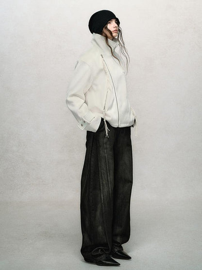 AnnoMundi Vintage Slub Cotton Wide Leg Jeans