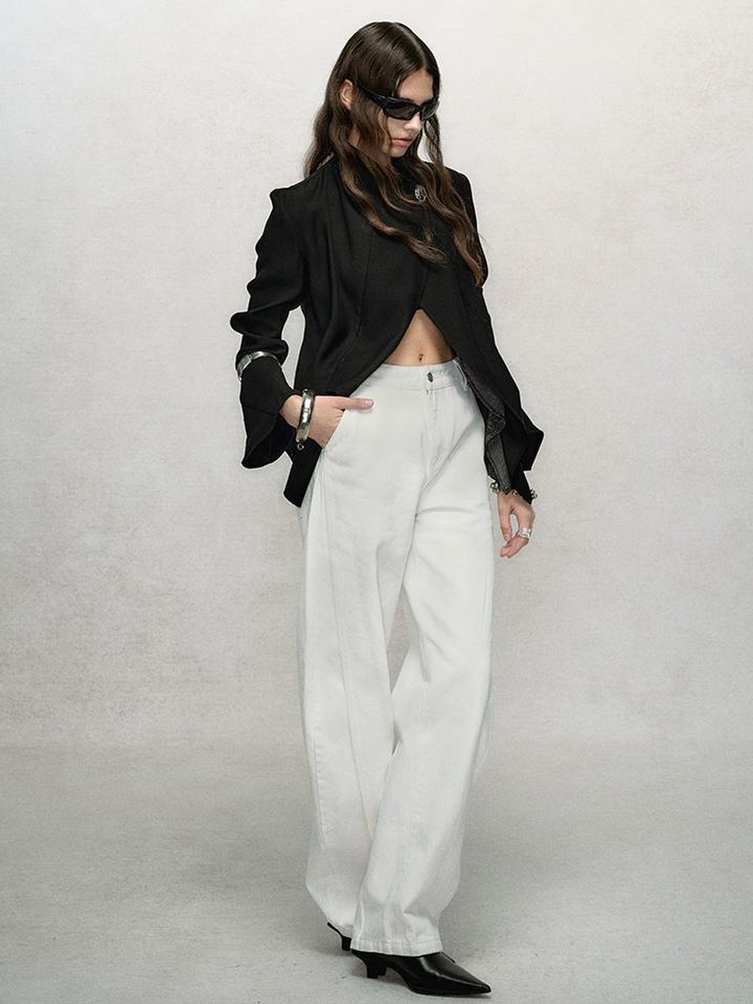 AnnoMundi Vintage Slub Cotton Wide Leg Jeans