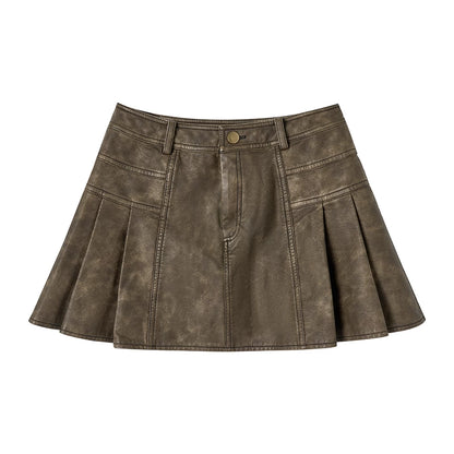 AnnoMundi_Vintage_Washed_PU_Pleated_A_Line_Skirt_MISSTT