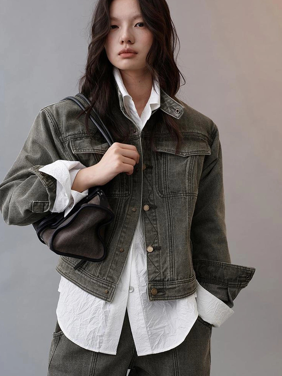 AnnoMundi Vintage Washed Two Piece Denim Set Suits