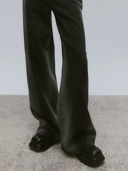 AnnoMundi Vintage Washed Wide Leg Jeans With Gradient Tint