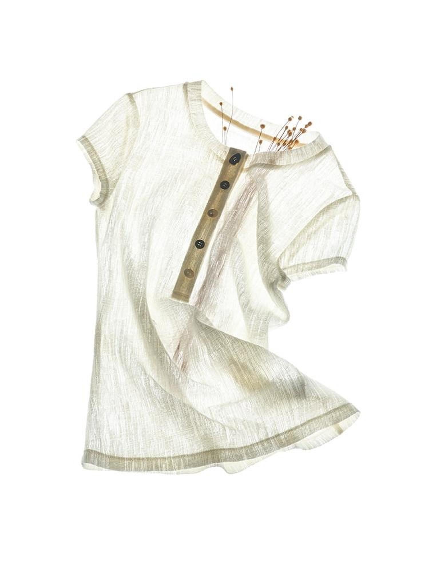 AnnoMundi Warm Mist Texture Henley Collar Slim Knit Women&