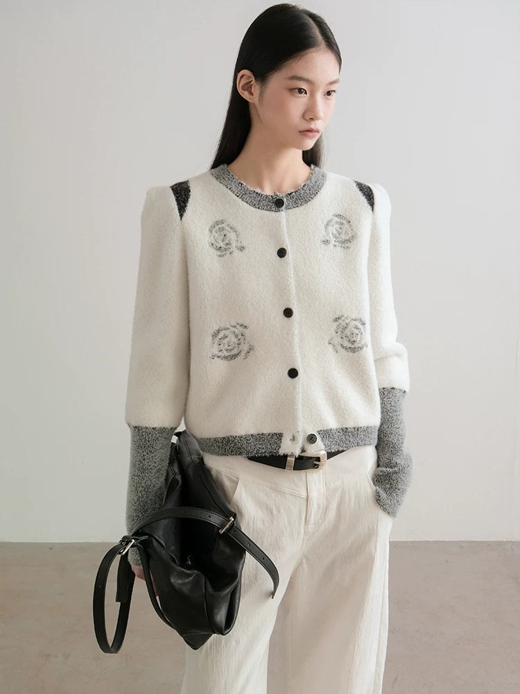 AnnoMundi Warm Wool Blend Minimal Open Front Regular Fit Womens Classic Cardigans